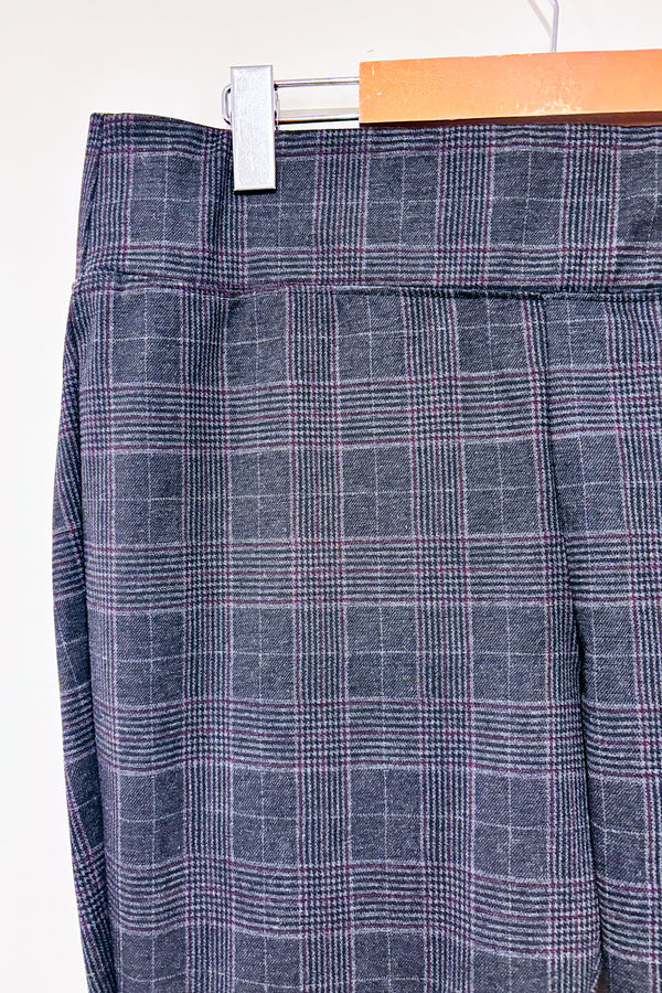 Pantalon extensible gris à carreaux (l)-D. Jeans-La Penderie du Paradis 🕊