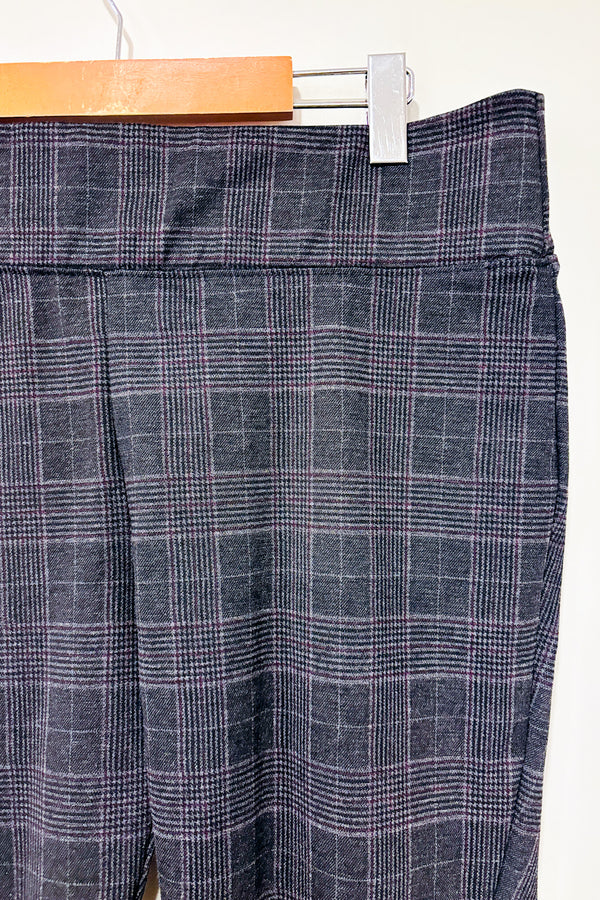 Pantalon extensible gris à carreaux (l)-D. Jeans-La Penderie du Paradis 🕊