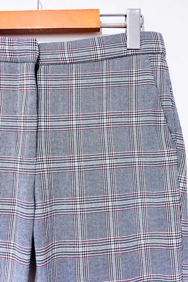 Pantalon gris et rouge à carreaux (m)-Zara-La Penderie du Paradis 🕊