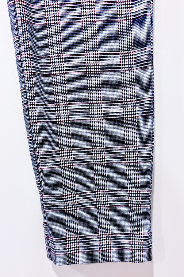 Pantalon gris et rouge à carreaux (m)-Zara-La Penderie du Paradis 🕊