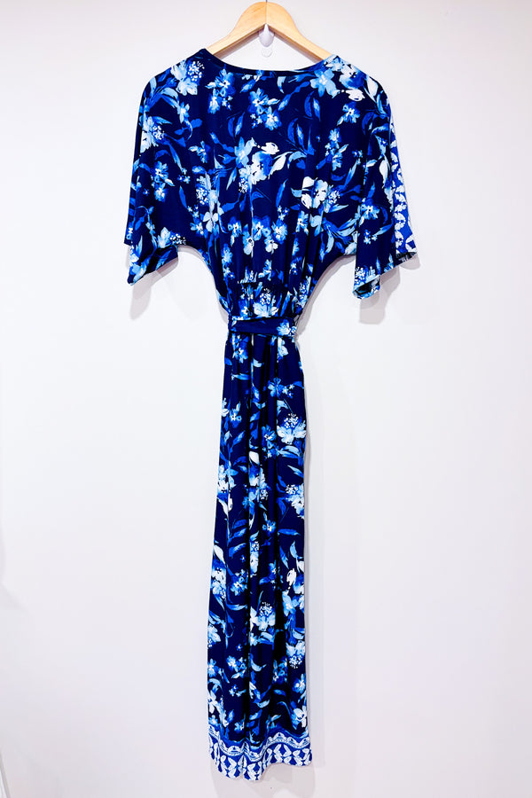 Jumpsuit cache-coeur bleu fleuri (s)*-Venus-La Penderie du Paradis 🕊