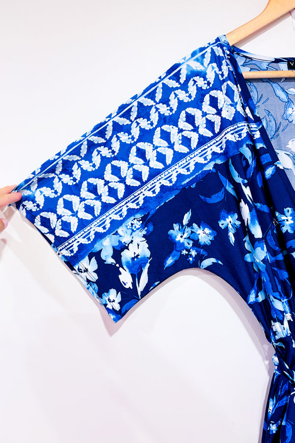 Jumpsuit cache-coeur bleu fleuri (s)*-Venus-La Penderie du Paradis 🕊