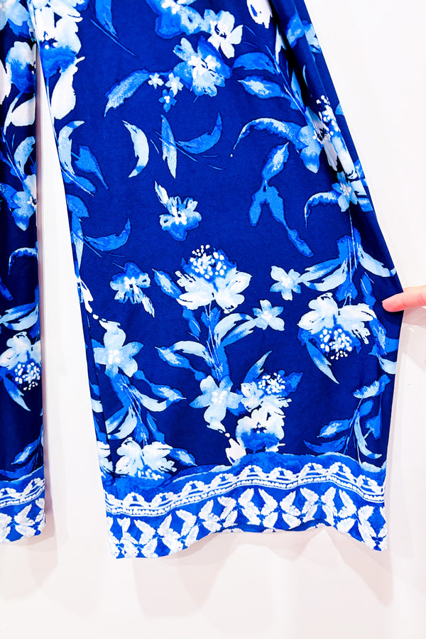 Jumpsuit cache-coeur bleu fleuri (s)*-Venus-La Penderie du Paradis 🕊