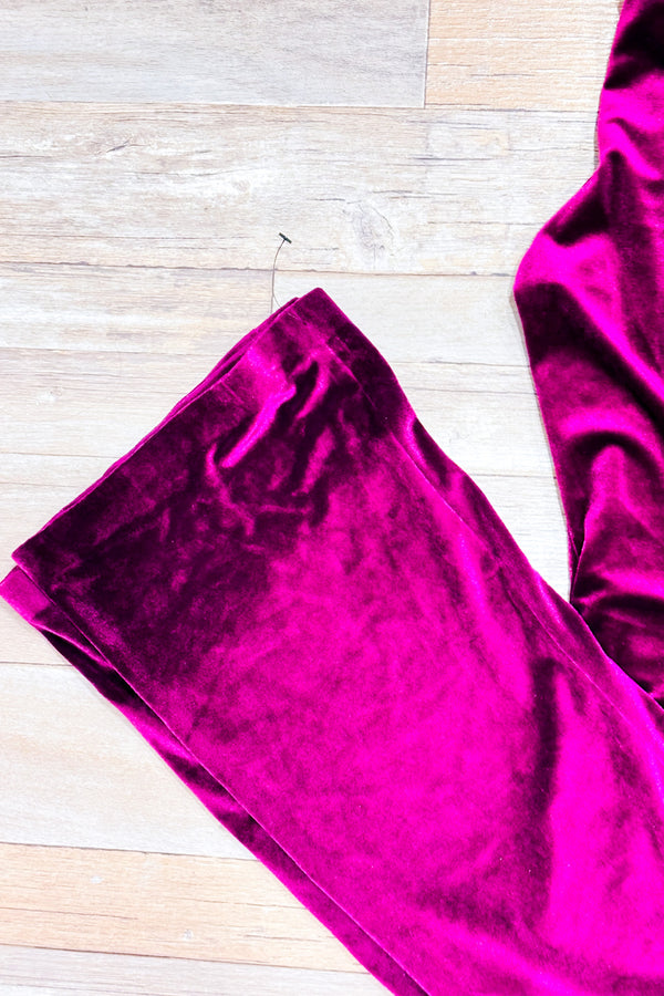 Pantalon en velours prune (s) *-Norma Kamali-La Penderie du Paradis 🕊