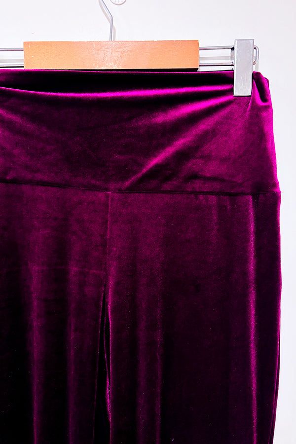 Pantalon en velours prune (s) *-Norma Kamali-La Penderie du Paradis 🕊