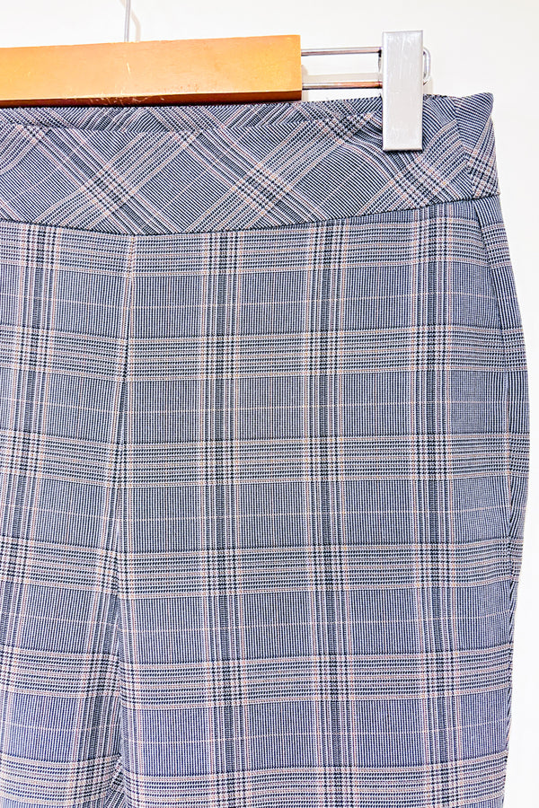 Pantalon extensible gris à carreaux longueur cheville (m)*-RW&CO.-La Penderie du Paradis 🕊