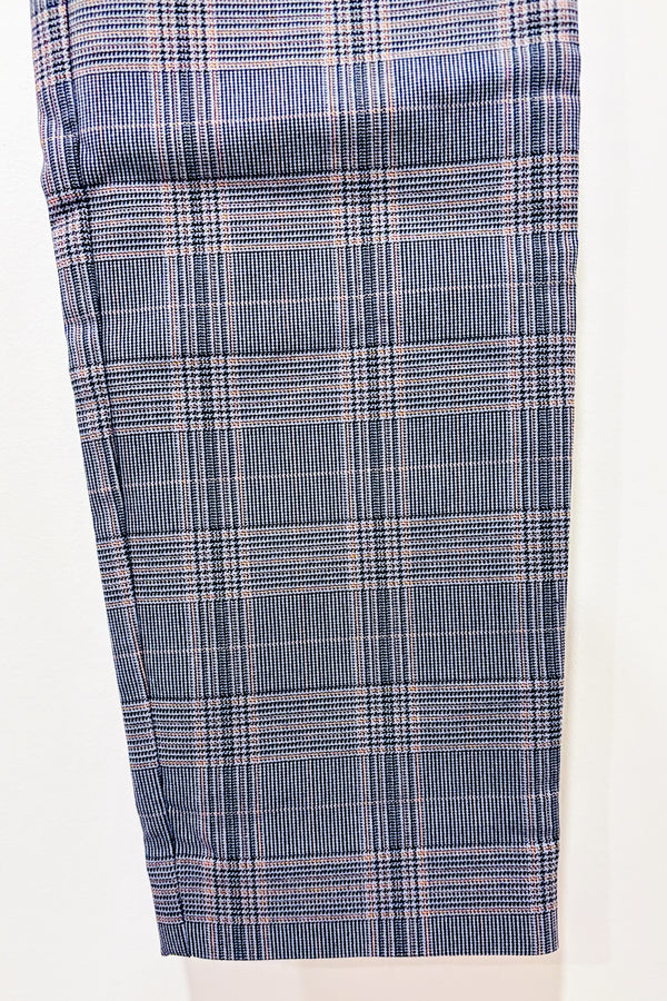 Pantalon extensible gris à carreaux longueur cheville (m)*-RW&CO.-La Penderie du Paradis 🕊