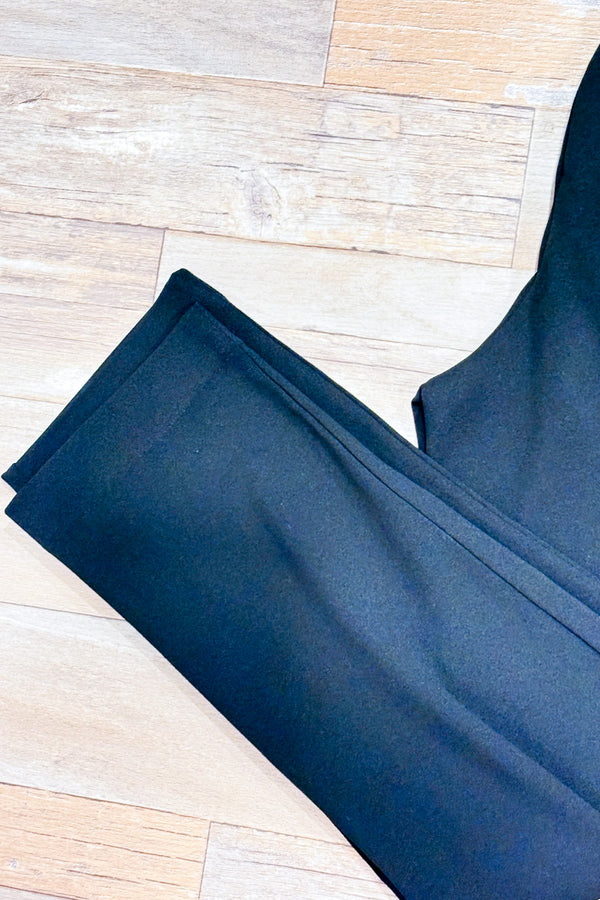 Pantalon noir taille haute à nouer (m)-Suzy Shier-La Penderie du Paradis 🕊