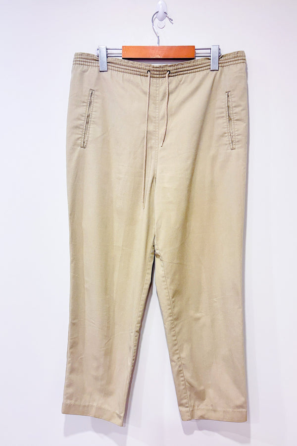 Pantalon vintage beige jambe droite (m)-Alia-La Penderie du Paradis 🕊