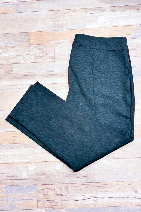 Pantalon Madison noir et vert forĂȘt avec motif animal (xl)*-Melanie Lyne-La Penderie du Paradis đ