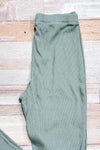 Pantalon lounge kaki côtelé à jambe ample (s)-H&M-La Penderie du Paradis 🕊