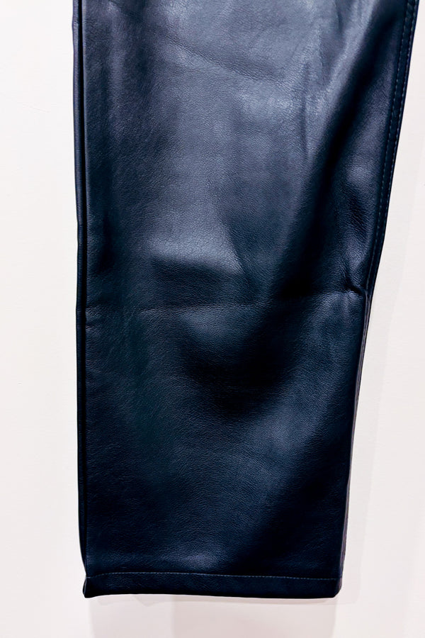 Pantalon noir faux cuir à taille haute (s)*-Dynamite-La Penderie du Paradis 🕊