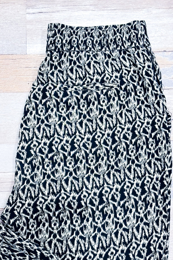 Pantalon fluide noir et blanc (s)-Simons-La Penderie du Paradis 🕊