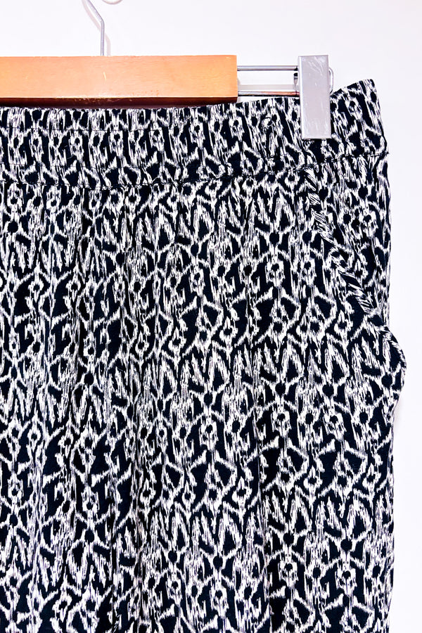 Pantalon fluide noir et blanc (s)-Simons-La Penderie du Paradis 🕊