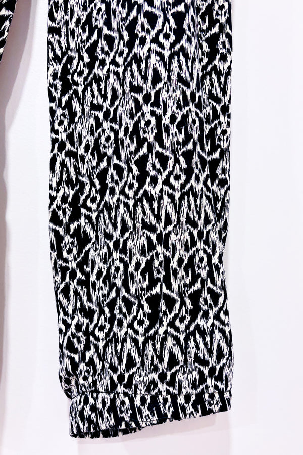 Pantalon fluide noir et blanc (s)-Simons-La Penderie du Paradis 🕊