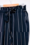 Pantalon noir et blanc rayé à nouer (s)-SWS Streetwear Society-La Penderie du Paradis 🕊