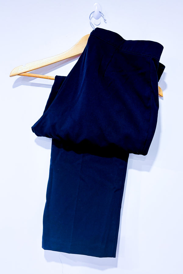 Pantalon marine jambe droite seconde main - Proportion Petite / Conrad C- La Penderie du Paradis