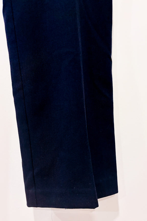 Pantalon marine jambe droite seconde main - Proportion Petite / Conrad C- La Penderie du Paradis