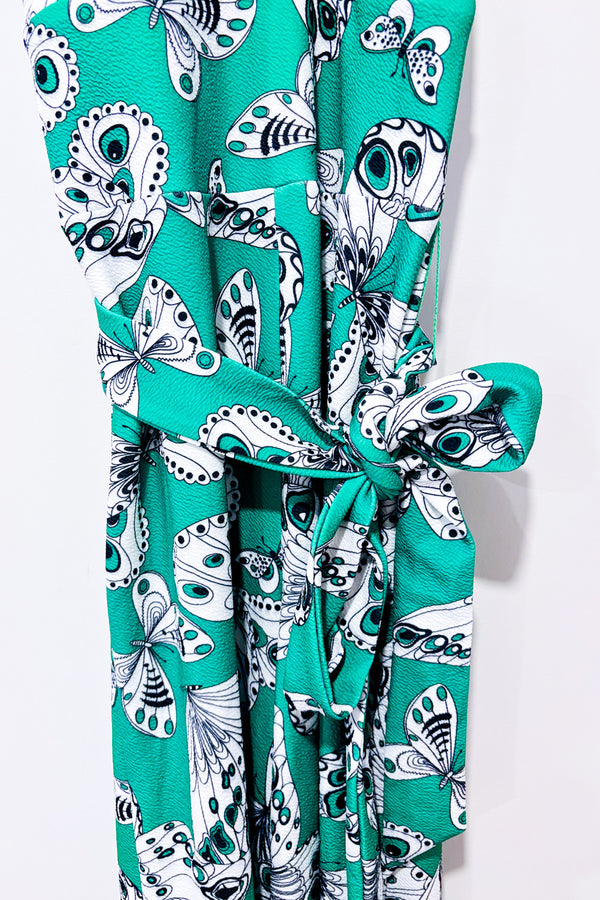 Jumpsuit vert avec papillons* seconde main - Smak Parlour- La Penderie du Paradis