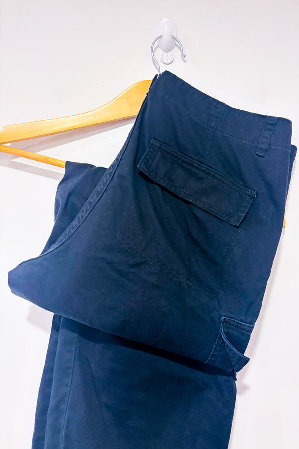 Pantalon cargo noir seconde main - H&M- La Penderie du Paradis