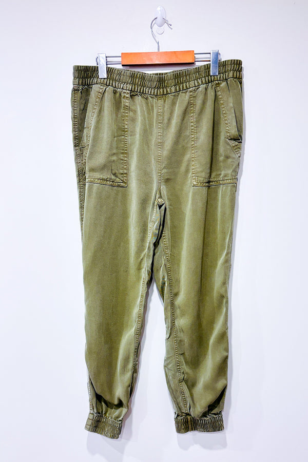 Pantalon jogger fluide kaki seconde main - H&M- La Penderie du Paradis