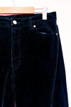 Pantalon noir en corduroy à taille haute* seconde main - H&M- La Penderie du Paradis