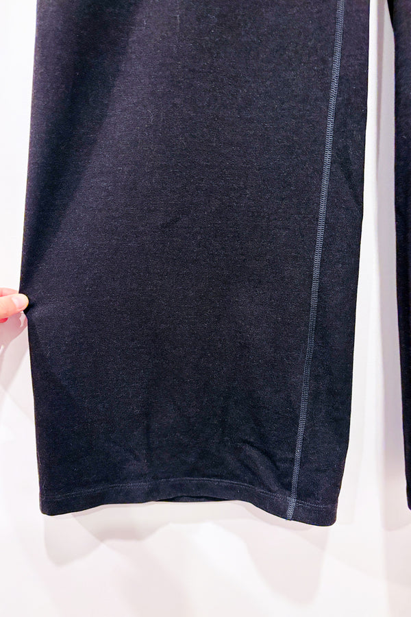Pantalon sport gris jambe évasée à taille haute seconde main - Old Navy- La Penderie du Paradis