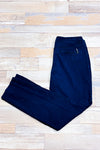 Pantalon marine jambe droite seconde main - Della Spiga- La Penderie du Paradis