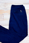 Pantalon marine jambe droite seconde main - Della Spiga- La Penderie du Paradis