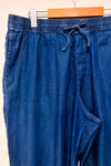 Pantalon léger bleu ample à taille élastique seconde main - Iyla- La Penderie du Paradis