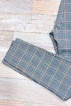 Pantalon extensible gris et jaune à carreaux * seconde main - Zara- La Penderie du Paradis