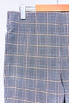 Pantalon extensible gris et jaune à carreaux * seconde main - Zara- La Penderie du Paradis