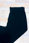Pantalon noir fluide jambe ample à taille élastique* seconde main - Jones New York- La Penderie du Paradis