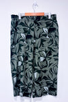 Pantalon fluide vert motif feuilles à taille élastique* seconde main - Reitmans- La Penderie du Paradis