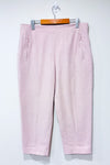 Pantalon rose pâle en coton coupe droite seconde main - Club Monaco- La Penderie du Paradis