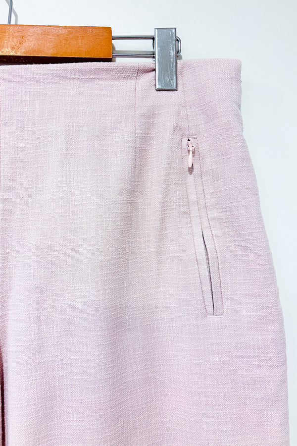 Pantalon rose pâle en coton coupe droite seconde main - Club Monaco- La Penderie du Paradis