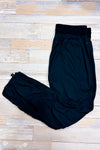 Pantalon noir en nylon seconde main - Shambhala- La Penderie du Paradis