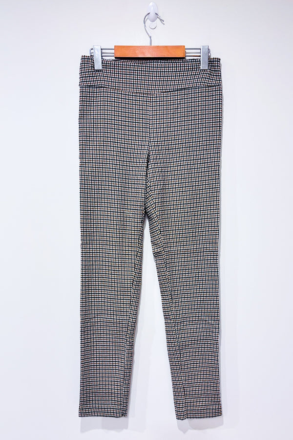 Pantalon extensible brun et noir à carreaux seconde main - Autres- La Penderie du Paradis