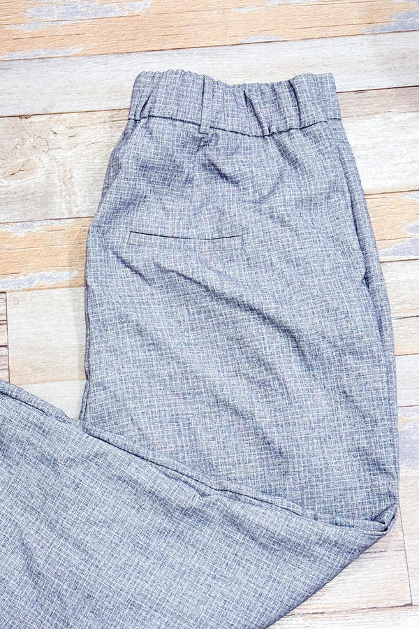 Pantalon gris léger à carreaux taille élastique* seconde main - Dynamite- La Penderie du Paradis