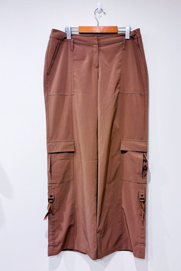 Pantalon cargo taupe léger à jambe ample* seconde main - San Francisco- La Penderie du Paradis
