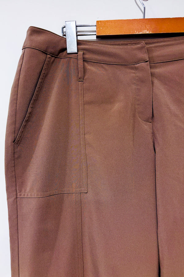 Pantalon cargo taupe léger à jambe ample* seconde main - San Francisco- La Penderie du Paradis