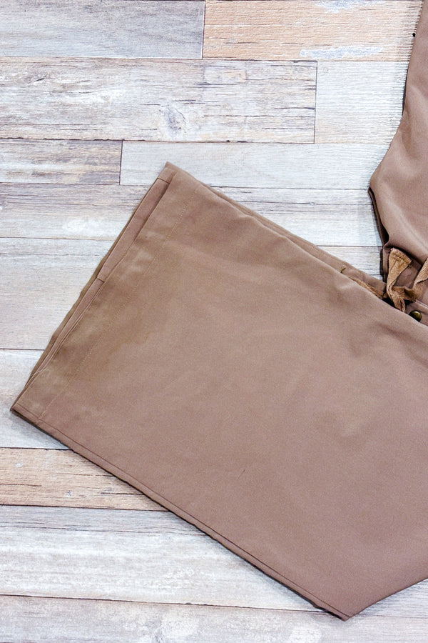 Pantalon cargo taupe léger à jambe ample* seconde main - San Francisco- La Penderie du Paradis