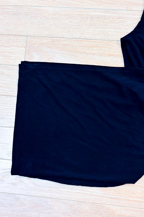 Pantalon noir fluide à jambe ample fendue* seconde main - Autres- La Penderie du Paradis