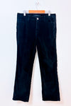 Pantalon noir en corduroy jambe droite* seconde main - Calvin Klein- La Penderie du Paradis