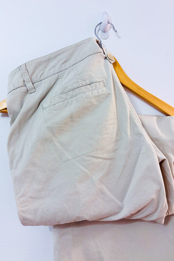 Pantalon beige jambe ample à taille basse seconde main - Jacob Connexion- La Penderie du Paradis