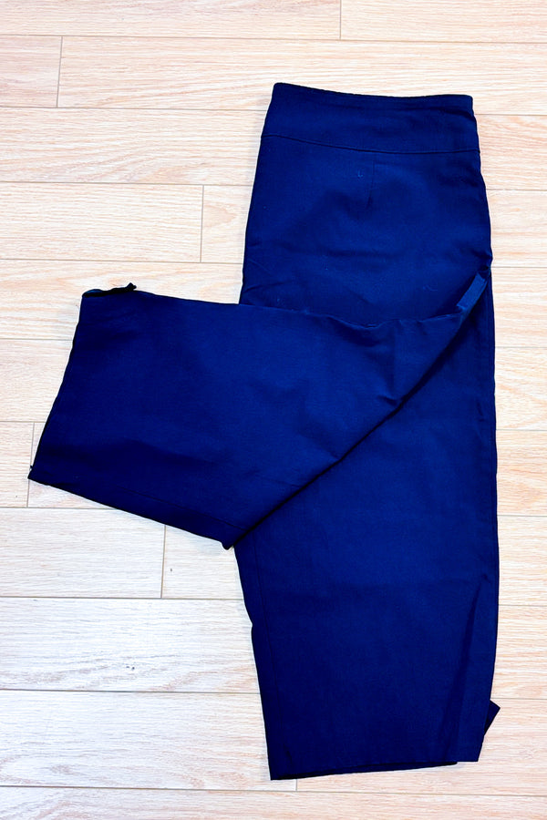 Pantalon capri marine extensible seconde main - Emotions- La Penderie du Paradis