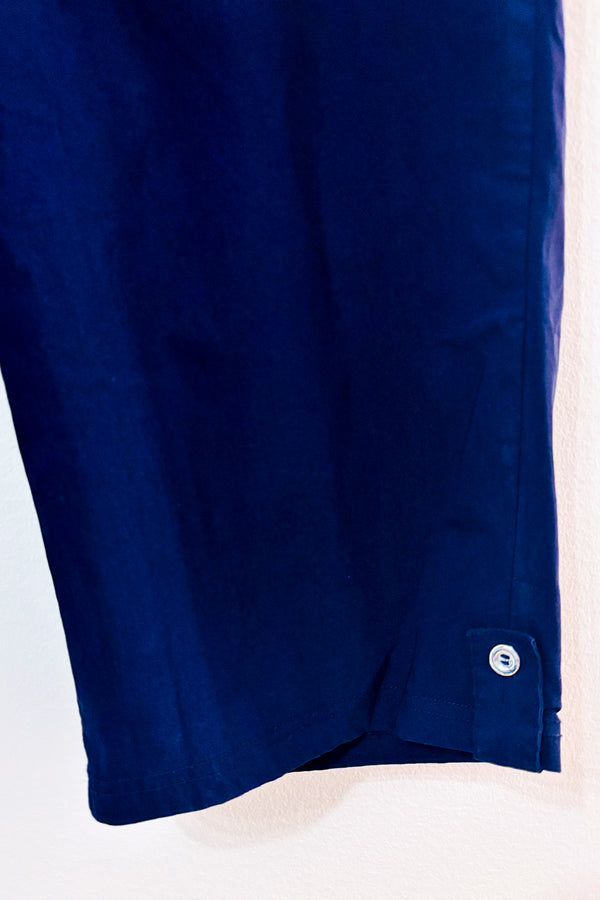 Pantalon capri marine extensible seconde main - Emotions- La Penderie du Paradis