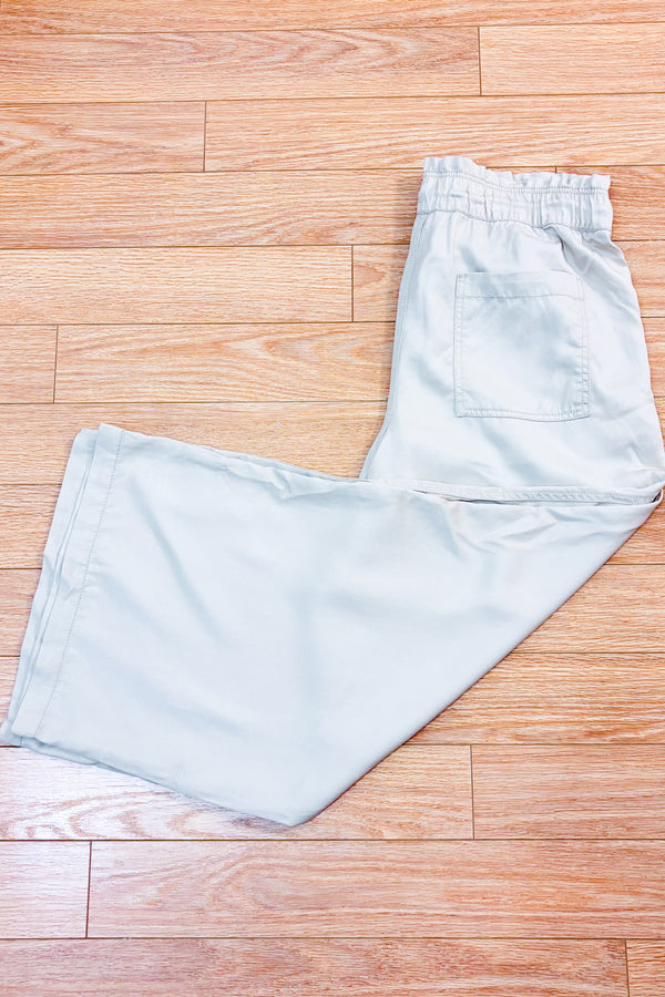 Pantalon ample beige à taille élastique* seconde main - Loft- La Penderie du Paradis