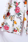 Jumpsuit blanc fleuri cache-coeur seconde main - SWS Streetwear Society- La Penderie du Paradis