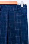 Pantalon marine à carreaux extensible seconde main - Reitmans- La Penderie du Paradis